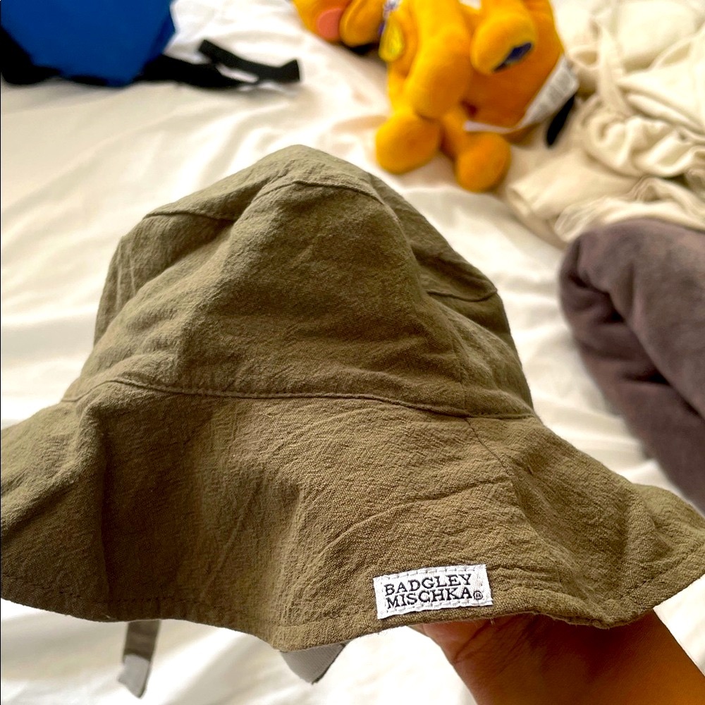 Baby Badgley Mischka olive Bucket Hat